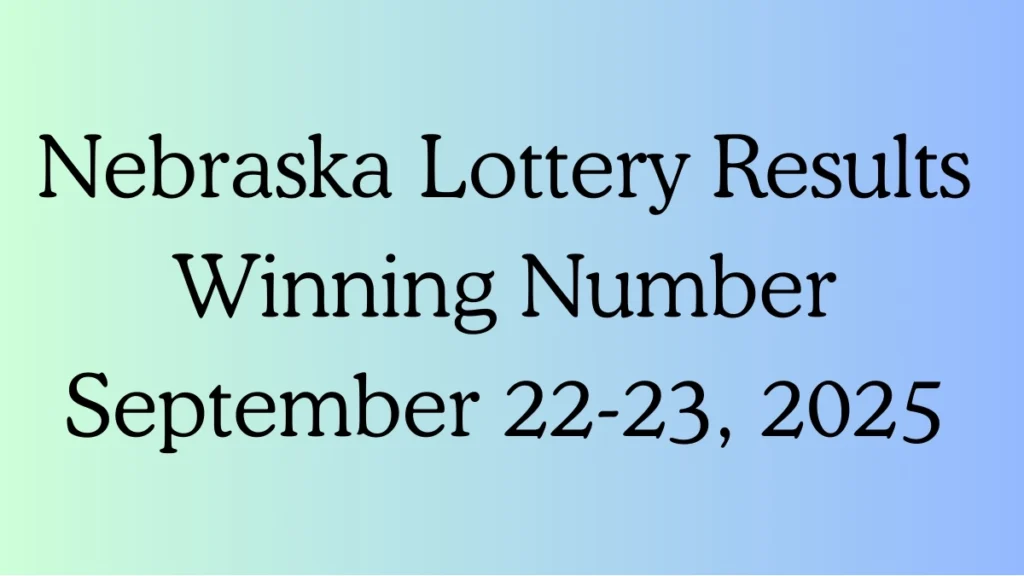 New Jersey Lottery Result Winning Number September 22-24,2025