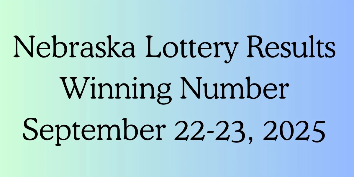 New Jersey Lottery Result Winning Number September 22-24,2025