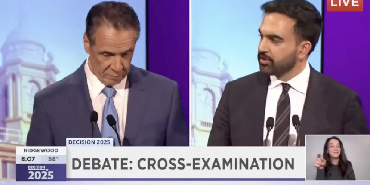 Debate Crowd Gasps as Mamdani Tells Cuomo One of His Sexual Harassment Accusers Is in the Audience