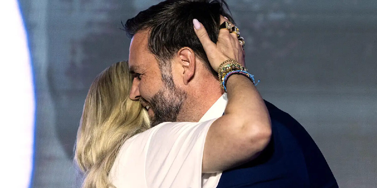 JD Vance and Erika Kirk's Warm Hug at Turning Point Event Goes Viral